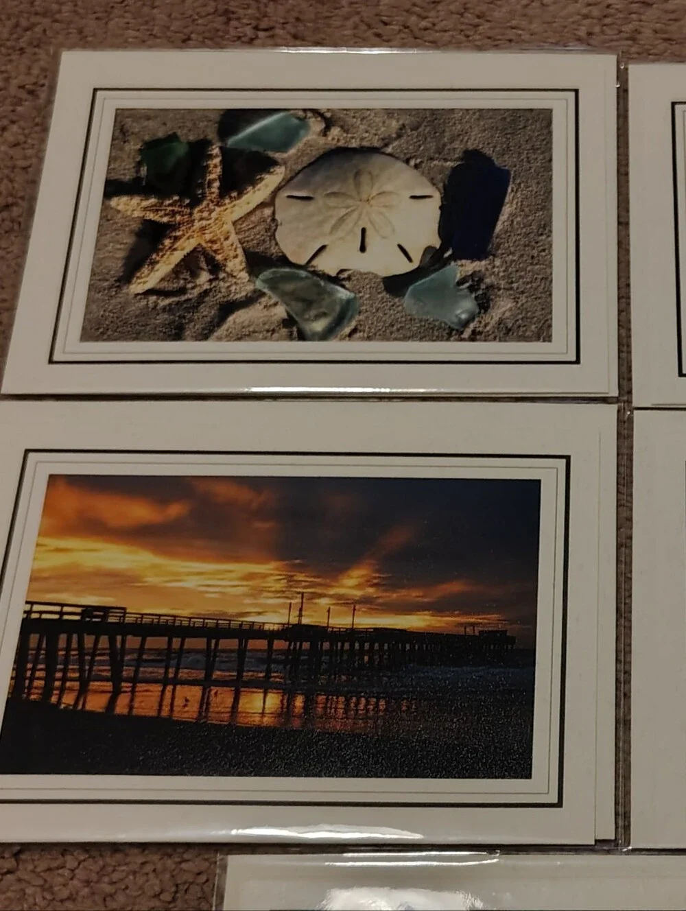 Set Of 8 New Blank-inside Beach Greeting Cards